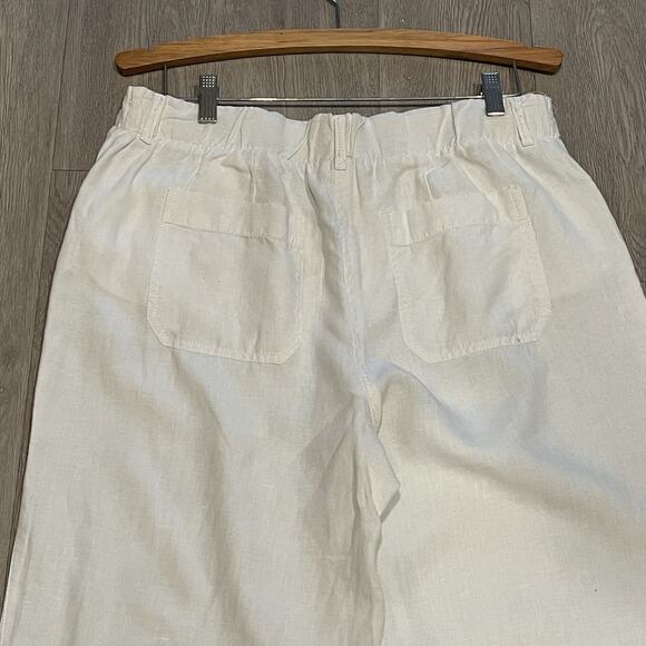 Chico’s Women 100% Linen Pants Size 1 Wide Leg Vacation Resort Cruise - Picture 3 of 9